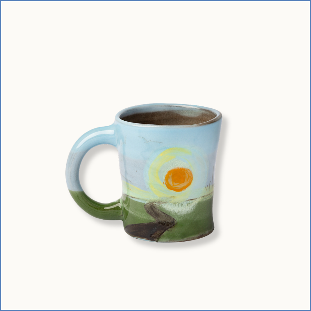 Blue "Who lit your way?" Fave Mug