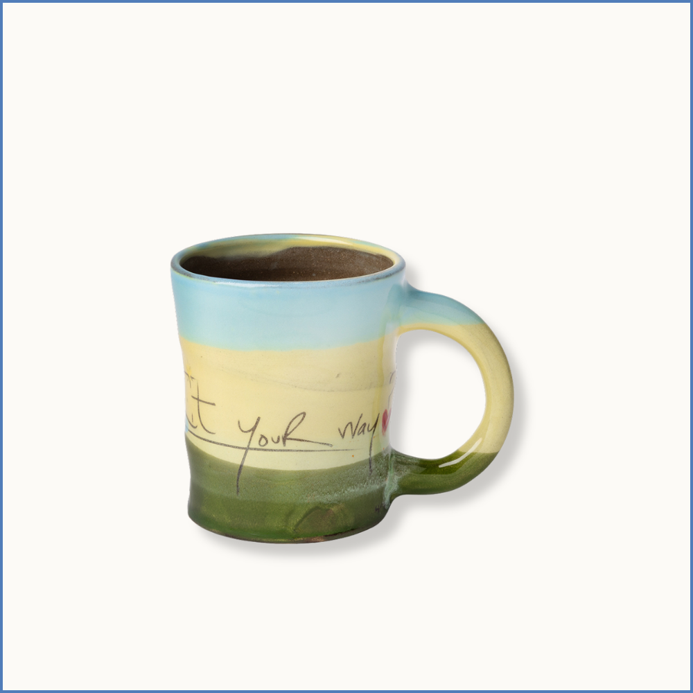 Yellow "Who lit your way?" Fave Mug