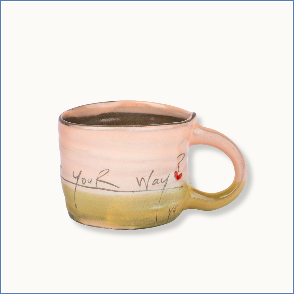 Pink "Who lit your way?" Classic Mug