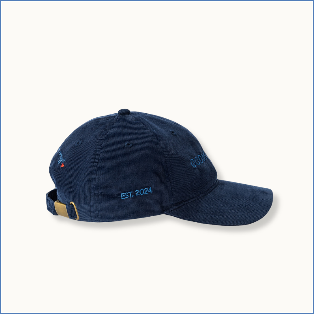 Corduroy Baseball Cap — Navy