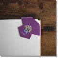 Custom-Painted Portrait Bookmark — Plum