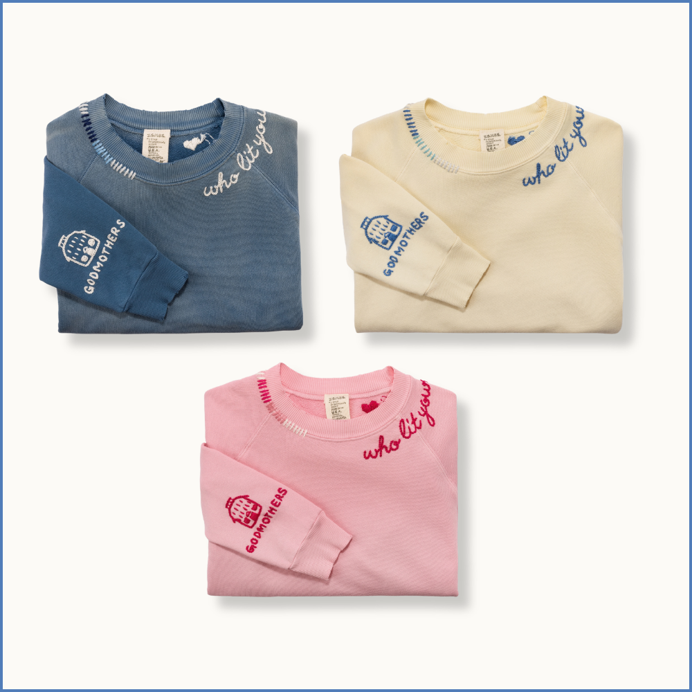 I Stole My Boyfriend's Shirt Embroidered Crewneck — Skywash