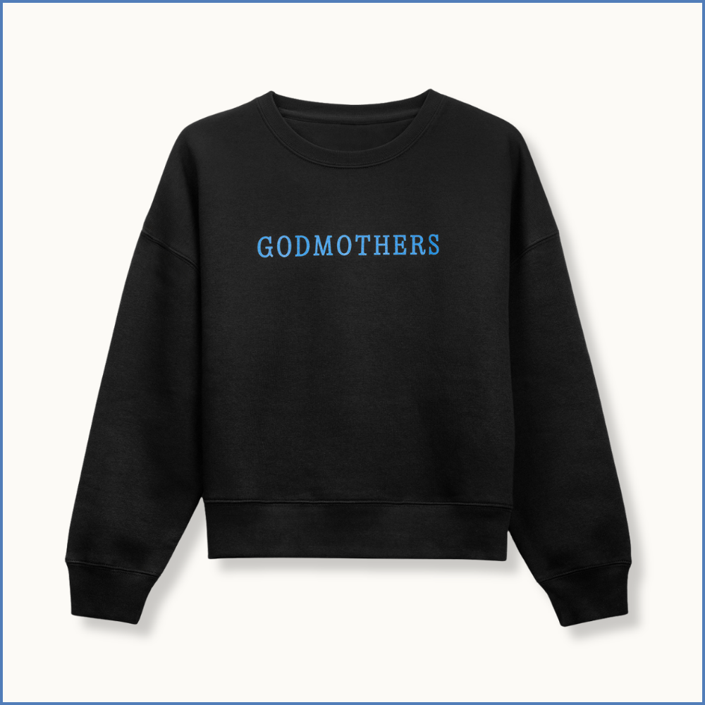Godmothers Signature Barn Crewneck — Black