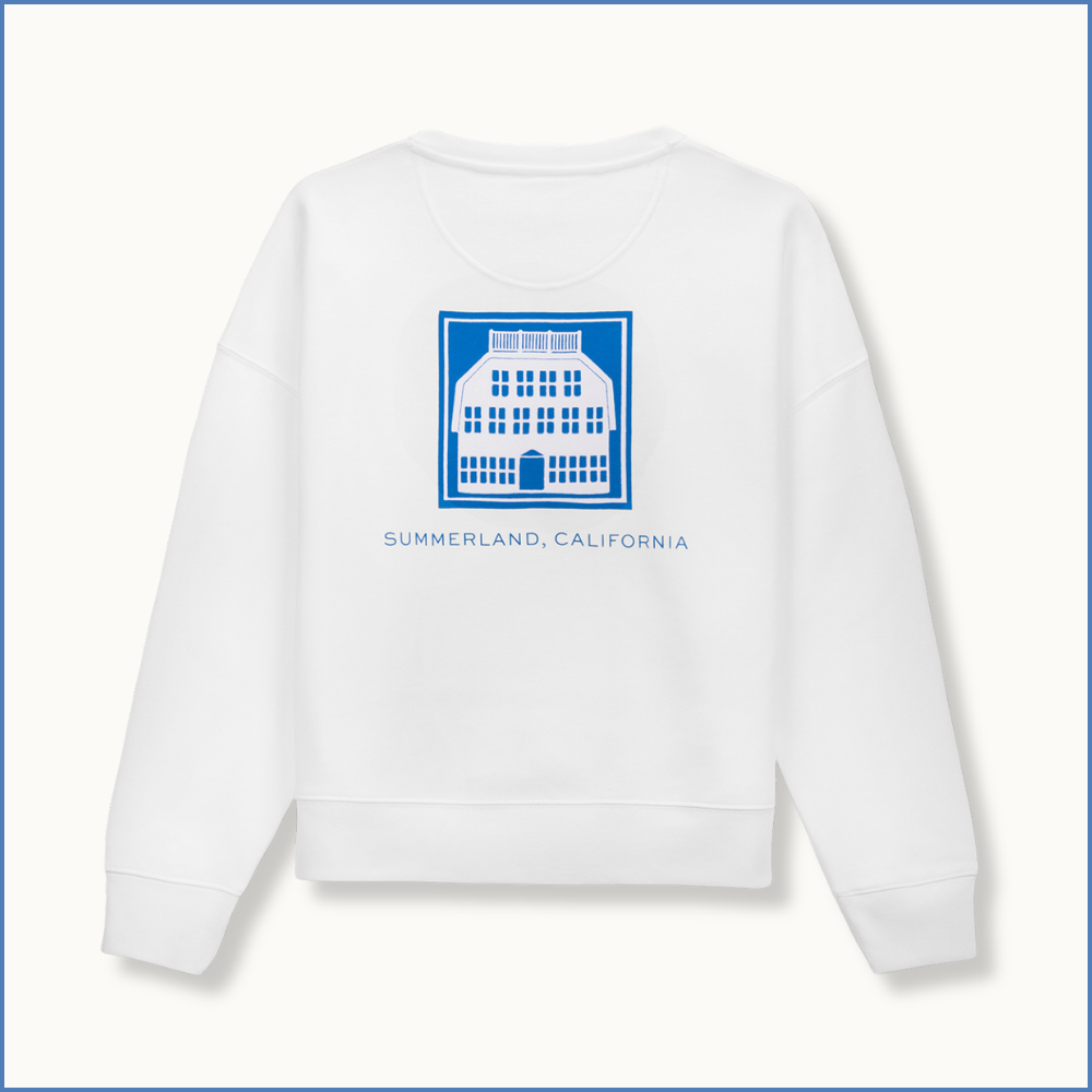 Godmothers Signature Barn Crewneck — White