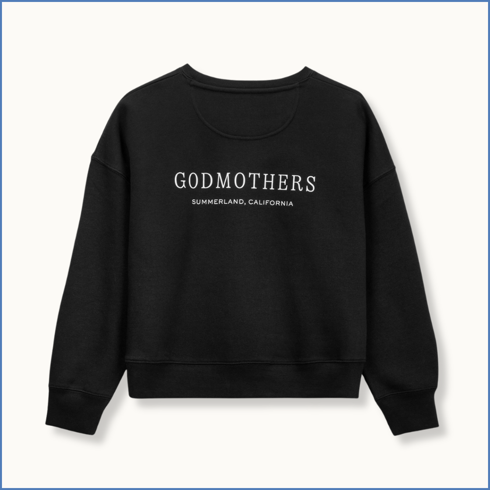 Illustrated Barn Crewneck — Black