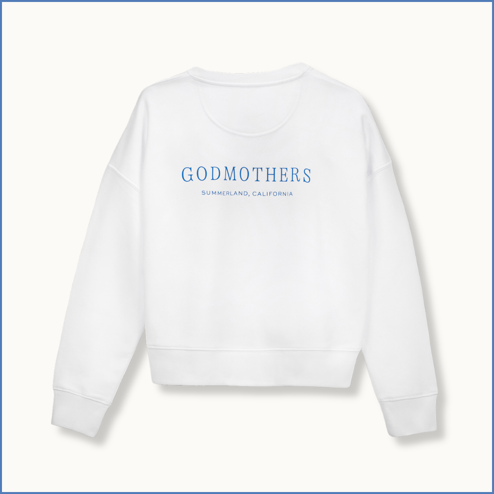 Illustrated Barn Crewneck — White
