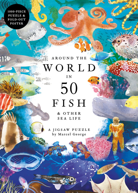 Around the World in 50 Fish 1000 Piece Puzzle - Ingram
