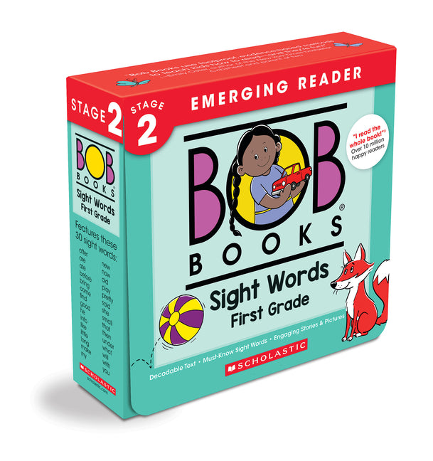 Bob Books - Sight Words First Grade Box Set of 10 Paperbacks Decodable Phonics Books, Ages 4 and Up, First Grade, Flashcards (Stage 2: Emerging Reader - Ingram
